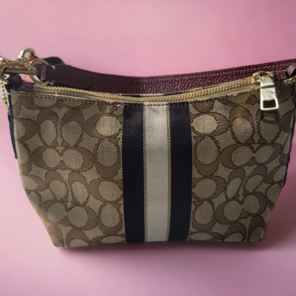Coach Dempsey Shoulder Bag in Signature Jacquard With Stripe and Patch - Picture 5 of 13